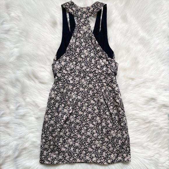 All Saints Black White Floral Ditzy Eviana Indie Sleeze Mini Sleeveless Dress - Picture 5 of 7